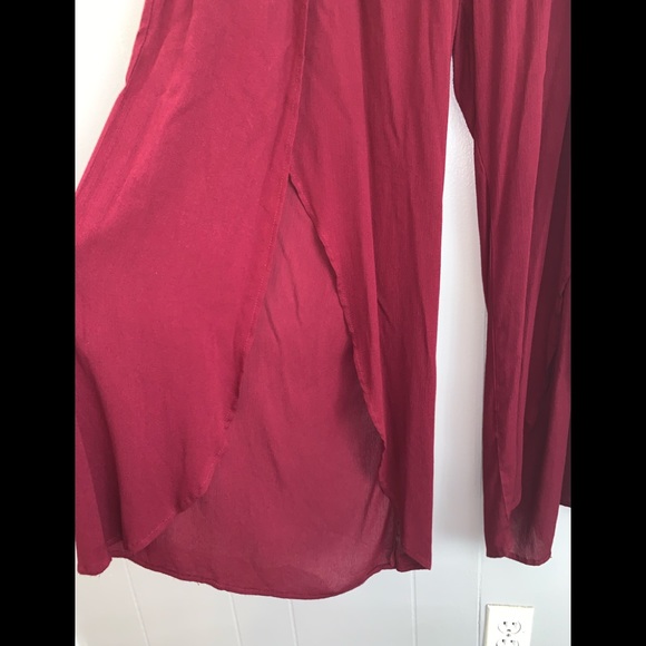 Jolt Kimono & Living Doll Split Pants Wine Size 3X - Picture 11 of 16